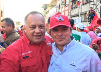 Diosdado Cabello junto al coronel Luis Piligra Jiménez