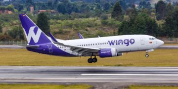 Wingo Boeing 737-700 aircraft Medellin Rionegro Airport in Colombia