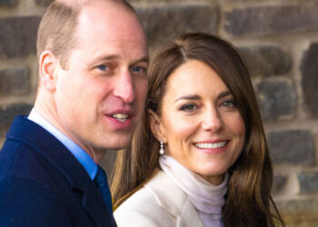 Prince William and Kate Middleton , Princess of Wales during a visit to Port Talbot, Wales, UK.